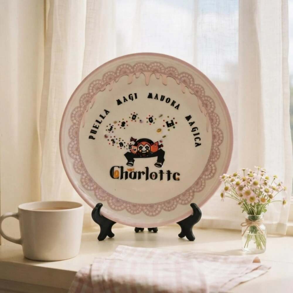 Puella Magi Madoka Magica Charlotte Ceramic Plate | Anime Tableware | Fan Gift